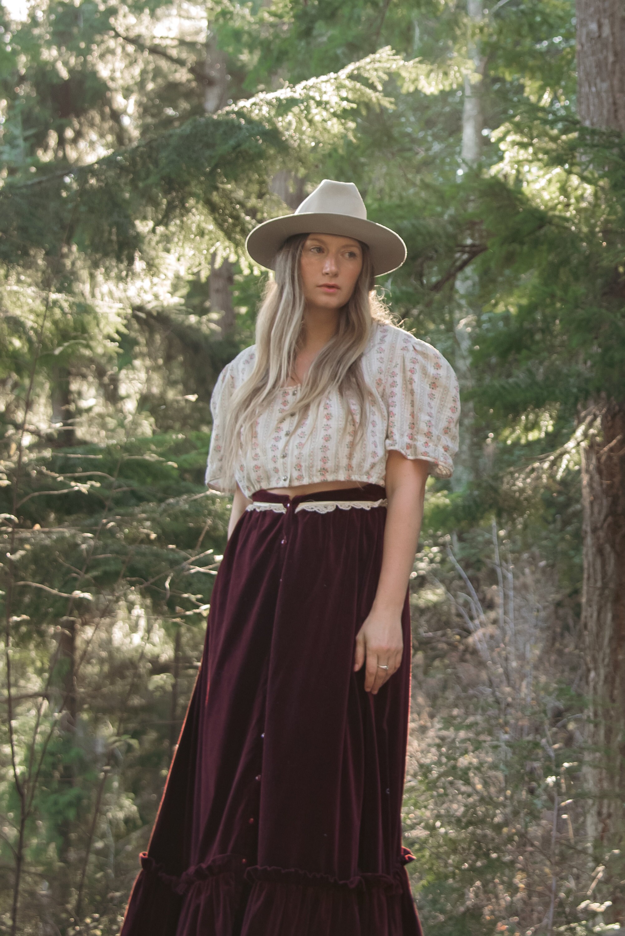 Burgundy prairie skirt 2025
