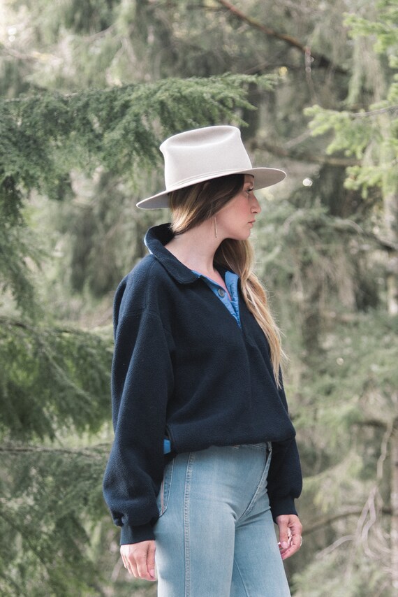 Vintage Patagonia Fleece Pullover, 80s 90s Navy Bl