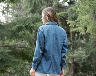 予約済み 70年代 LEE デニムジャケット、ラージブルージーンズ