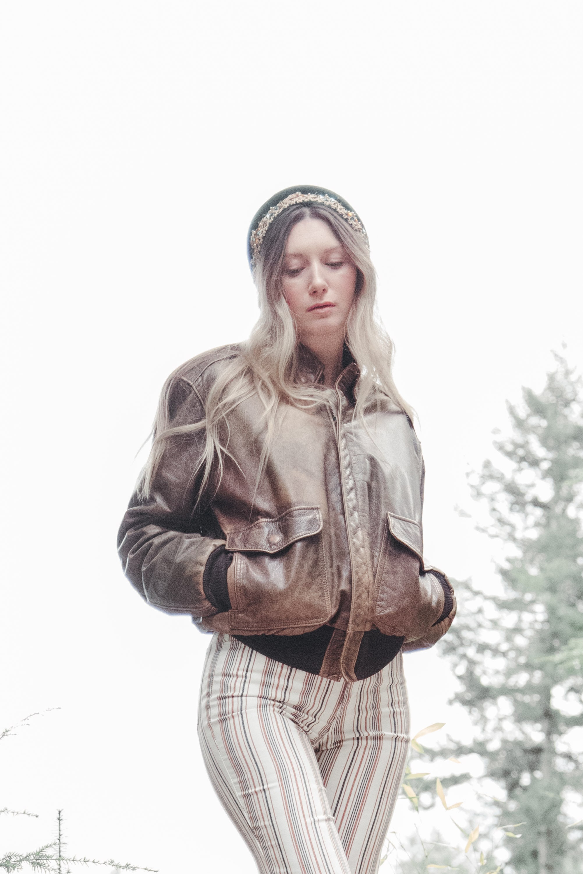 Vintage LL Bean Leather Bomber Jacket 