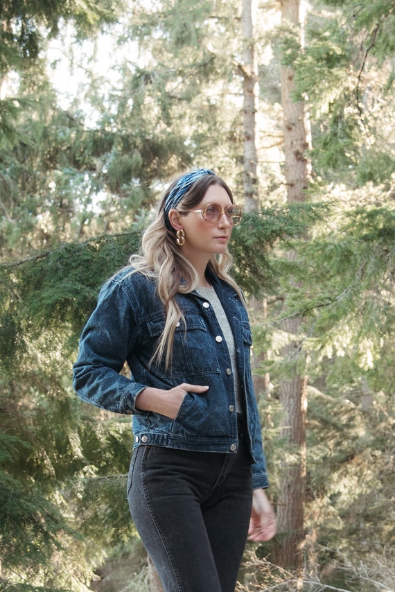 Denim Jacket Dark Acid Wash 