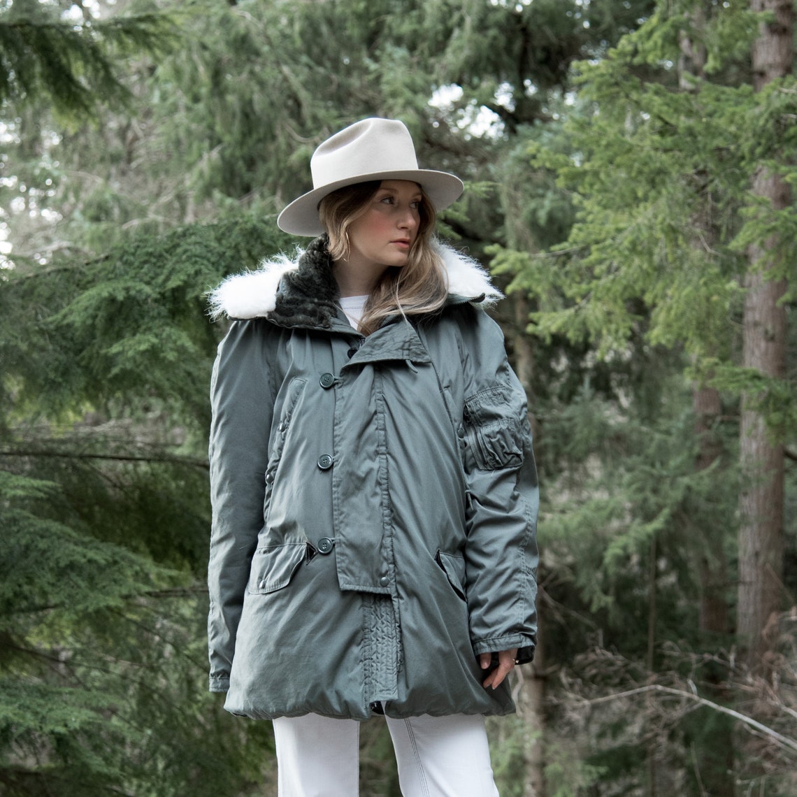70s Vintage Parka Coat Cold Weather Fur Hood Parka N3B Etsy