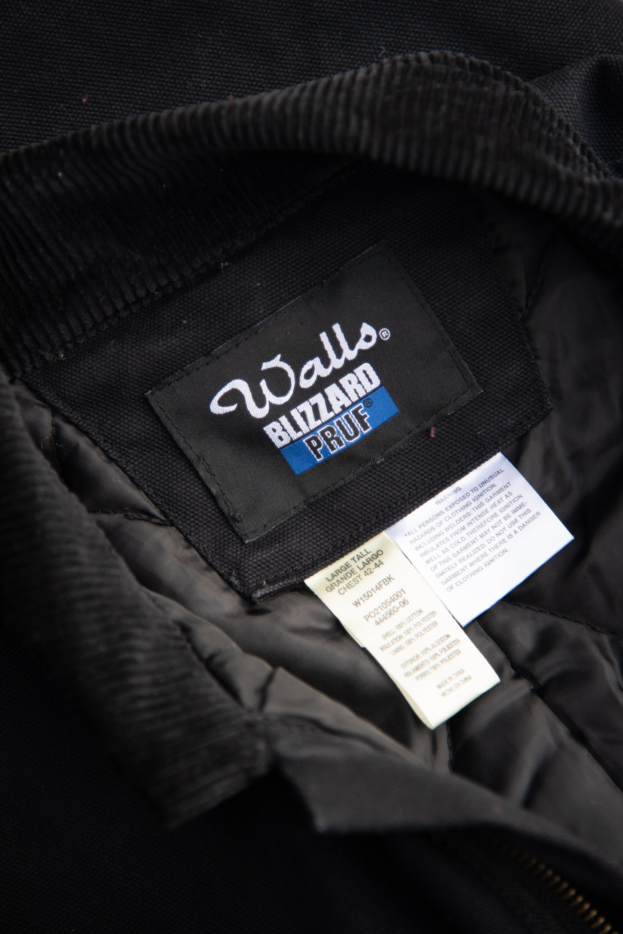 Vintage Walls Blizzard-pruf Coverall Black Canvas Denim Work