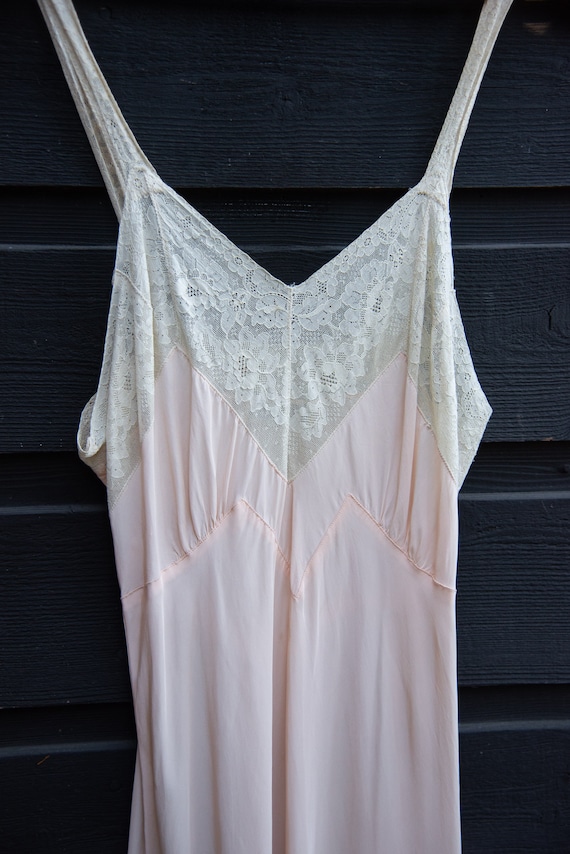 30's フランスヴィンテージ ランジェリー スリップ キャミ レース 30's