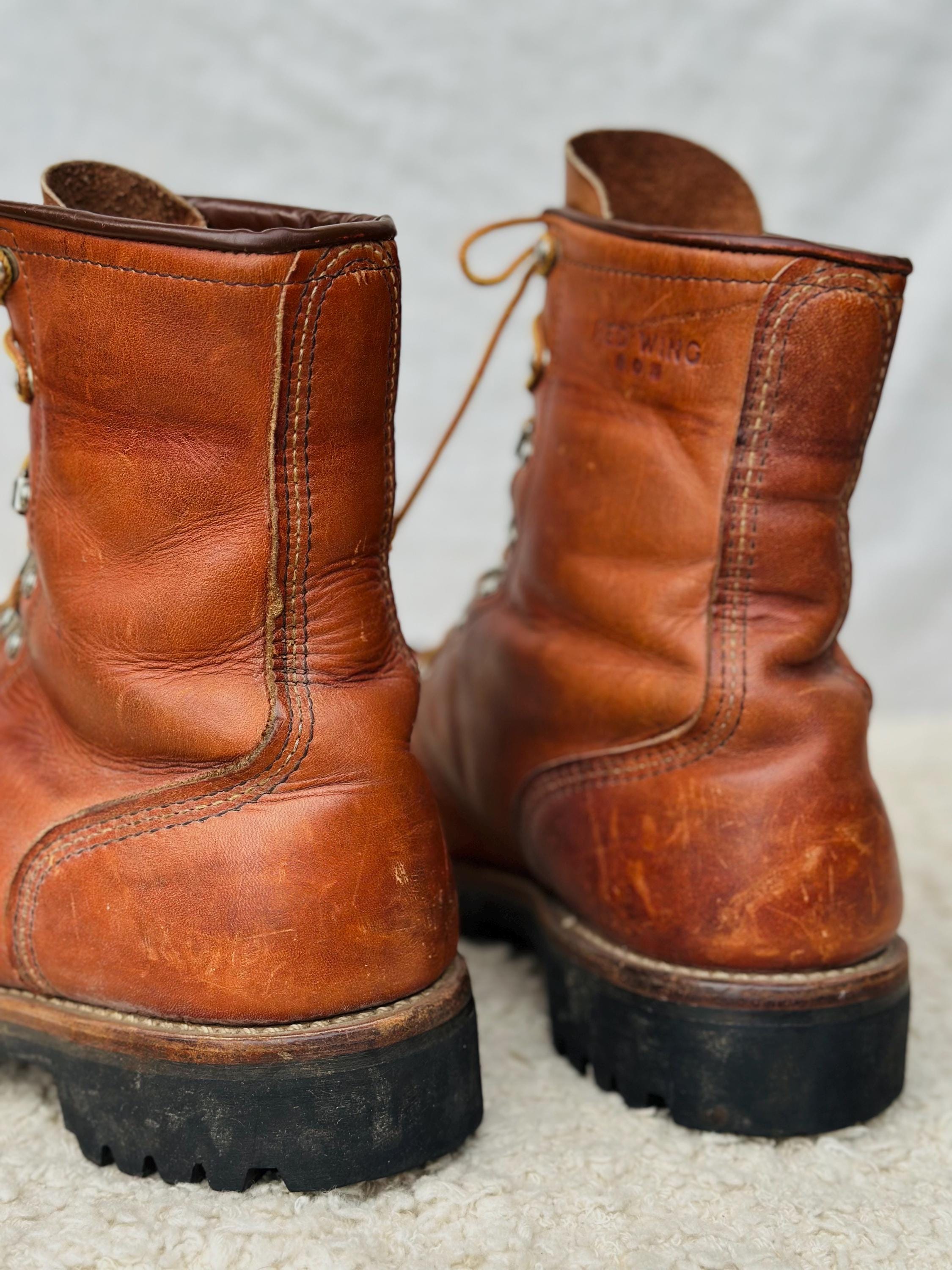 Vintage Red Wing Irish Setter 855 Logger Boots Womens 9.5-10 Mens