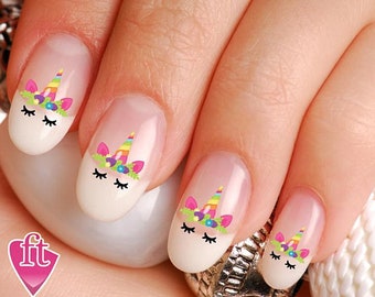 Unicorn Nail Art Etsy Unicorn Nail Art Etsy