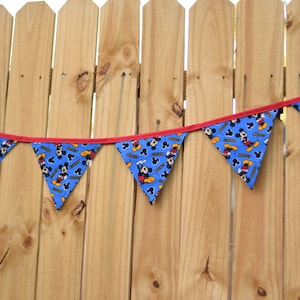 Mickey Mouse Birthday Banner, Disney Birthday Party Bunting, Party Decoration, Photo Prop, Room Decor