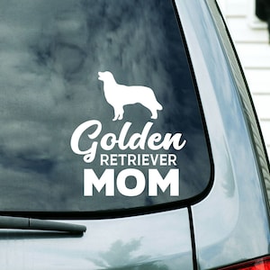 Golden Retriever Mom Dog Breed Silhouette Custom Vinyl Decal Sticker - Choose your Color and Size - car window decal - pet decal