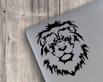 Tribal Lion v2 Custom Vinyl Decal Sticker - Choose your Color - Lion Head Decal - Lion Laptop Decal - Lion Car Decal - Wild Animal Decal