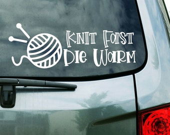 CafePress Knit Fast Die Warm Square Sticker 1675227158