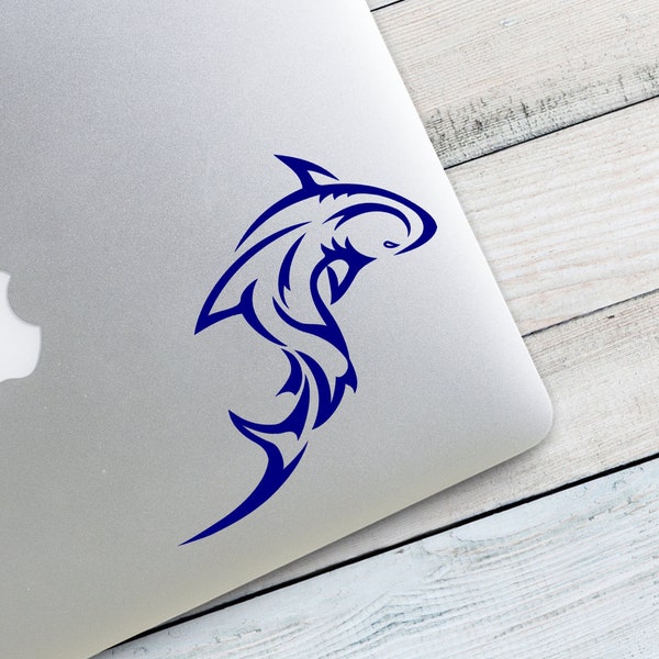 Tribal Shark Custom  Vinyl Decal Sticker - Choose your Color and Size - Shark Sticker - Shark Decor - Shark Art - Shark Week - Shark Gift