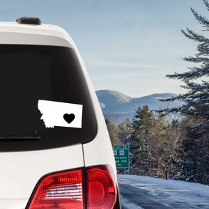 Montana Love Custom Vinyl Decal Sticker - Choose your Color and Size - montana sticker - montana home - home state decal - montana gift