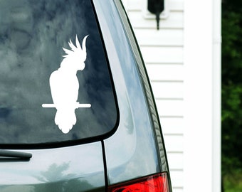 Cockatoo Silhouette Custom Vinyl Decal Sticker - Choose your Color and Size - cockatoo sticker - cockatoo decal - cockatoo car sticker