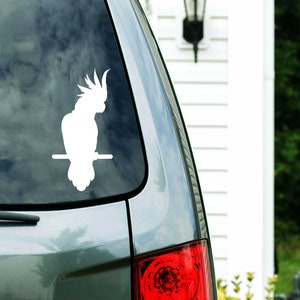 Cockatoo Silhouette Custom Vinyl Decal Sticker - Choose your Color and Size - cockatoo sticker - cockatoo decal - cockatoo car sticker