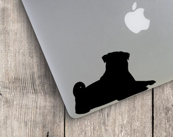 Vinyl Decal - Pug v2 Dog Breed Silhouette Custom Vinyl Decal Sticker - Choose your Color and Size - Pug Mom - Pug Lover - Pug Tumbler Decal