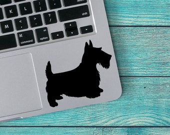 Scottish Terrier Dog Breed v2 Silhouette Custom Vinyl Decal Sticker - Choose your Color and Size - Scottie Mom - Scottie Dog Decal