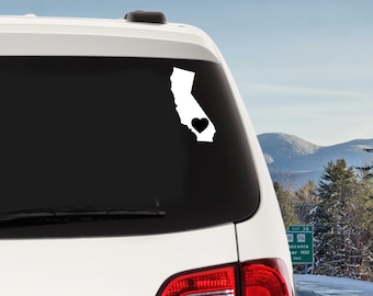 I Love California Custom Vinyl Decal Sticker - Choose your Color and Size - California Native - California Decal - California Sticker