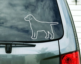 Labrador Retriever v2 Dog Breed Silhouette Custom Vinyl Decal Sticker - Choose your Color and Size - lab sticker - lab decal - lab mom