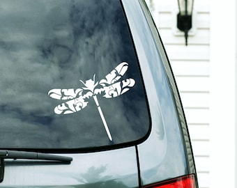 Dragonfly v6 Custom Vinyl Decal Sticker - Choose your Color and Size - Dragonfly Decal - Dragonfly Sticker - Dragonfly Gift - Dragonfly Art