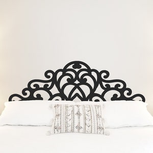 Ornate Headboard v7 Wall Decal - Any Bed Size - Headboard Decal - Wall Decal - Bedroom Decal - Master Bedroom Decal - Ornate Wall Decal