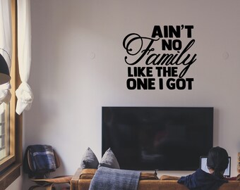 Aint No Family Wall Decal - Choose your Size and Color - Stairway Wall Decal - Family Wall Art - Family Vinyl Decal - Family Quote Decal