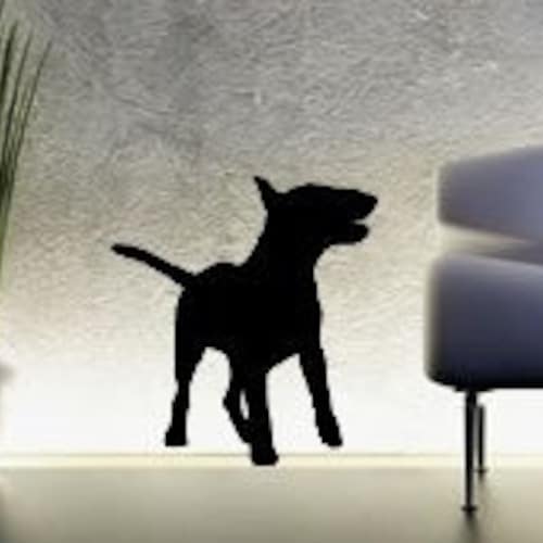 LIFESIZE English Bull Terrier Dog Silhouette Wall Decal Etsy