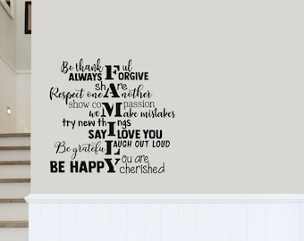 Family Word Art Wall Decal - Choose your Size and Color - Stairway Wall Decal - Family Wall Art - Family Vinyl Decal - Family Quote Decal