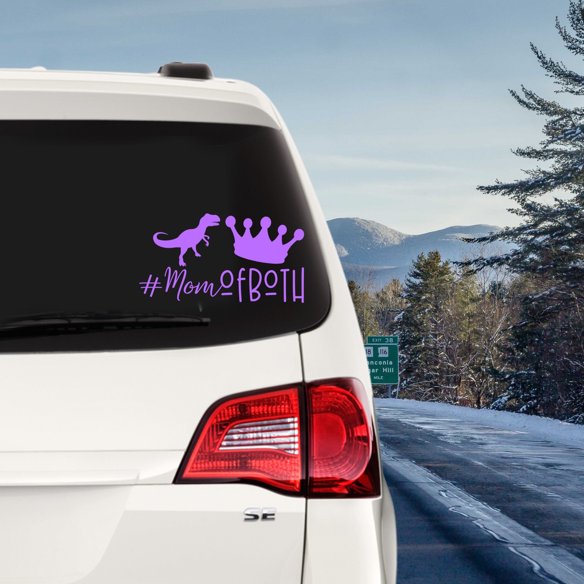 Mom of Both Custom Vinyl Decal Sticker Choose Your Color and Size