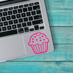 Cupcake v2 Custom Vinyl Decal Sticker - Choose your Color and Size - Baking Decal - Bakery Decal - Laptop Decal - Car Decal - Heart Cupcake