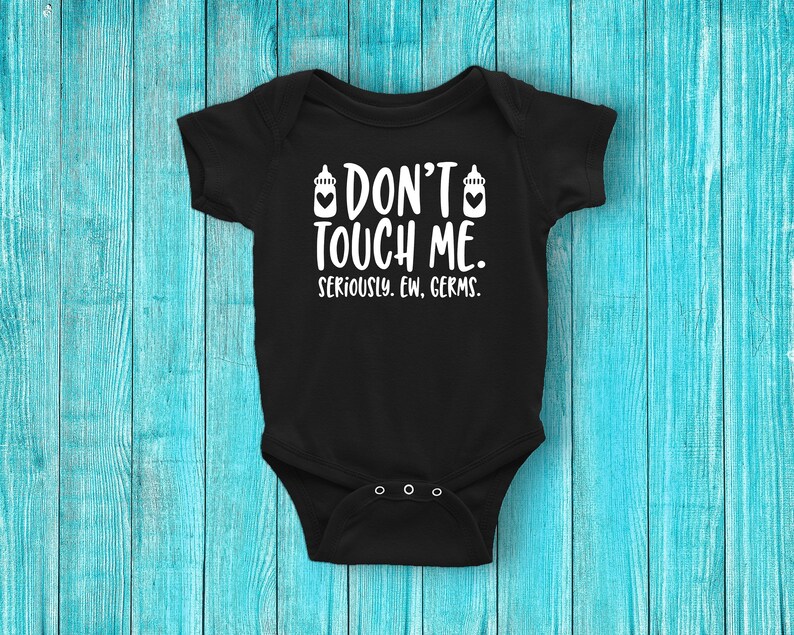 funny baby bodysuit baby Gerber Onesies\u00ae newborn onesie baby shower gift Ew Germs Baby Bodysuit NICU baby Don/'t Touch Me