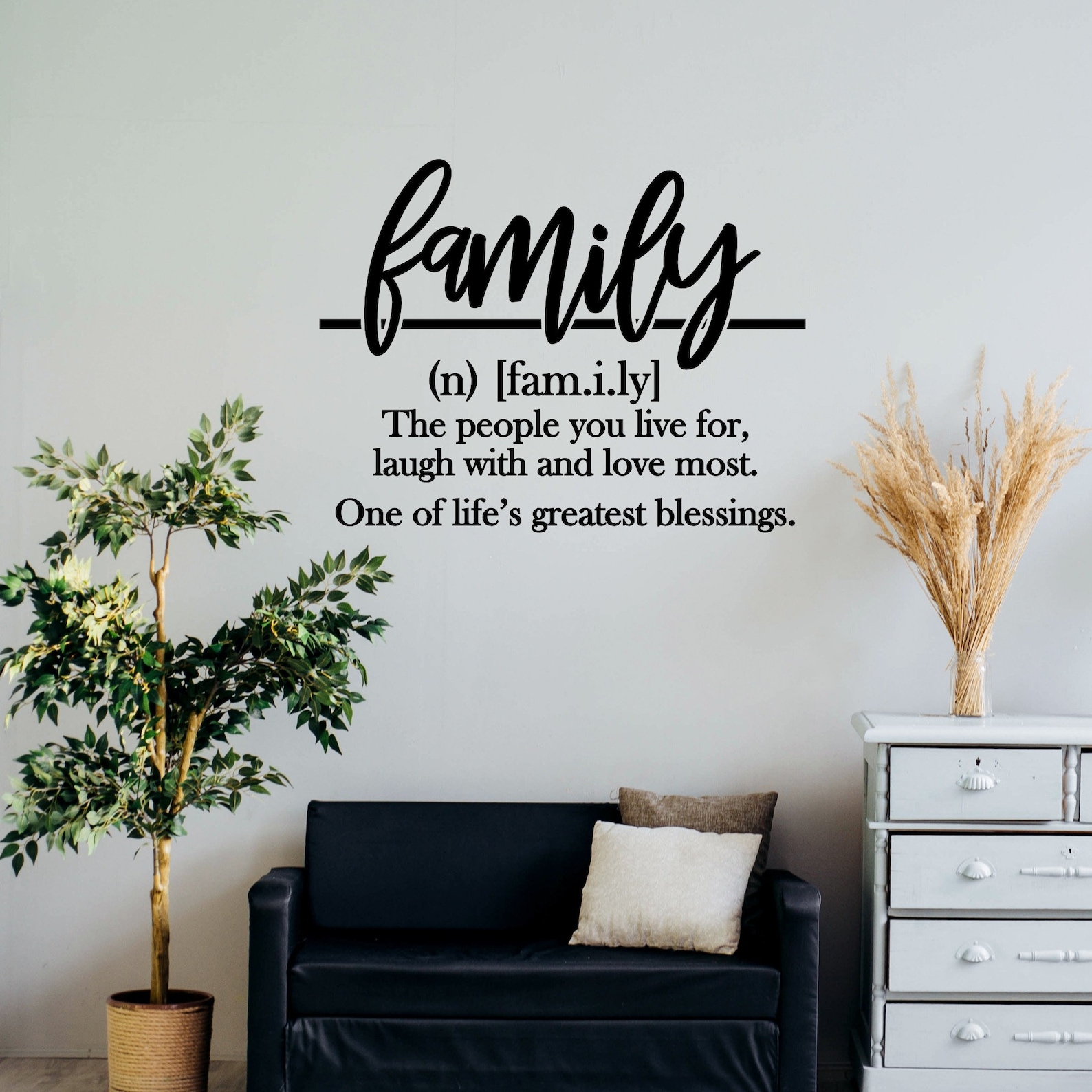 Family Definition Wall Decal Choose Your Size and Color Etsy