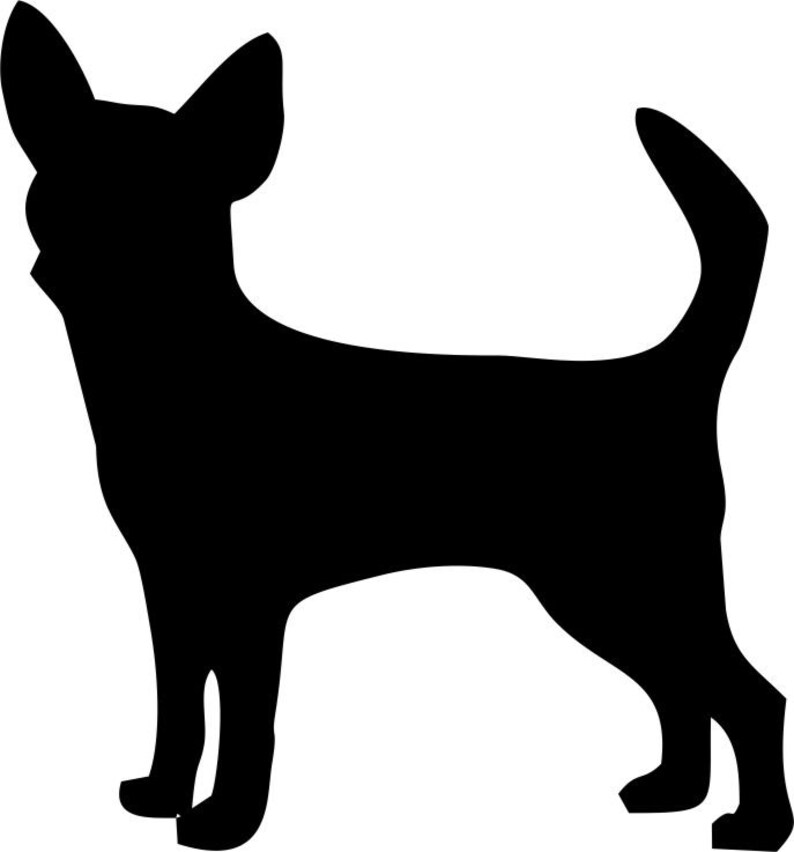 Vinyl Decal Chihuahua Dog Silhouette Custom Vinyl Decal Etsy