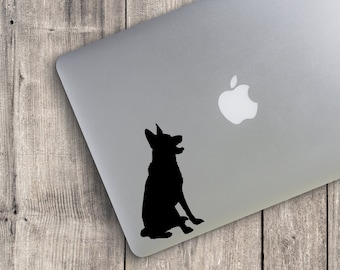 Vinyl Decal - German Shepherd Dog Breed v3 Silhouette Custom Vinyl Decal Sticker - Choose your Color - DIY Tumbler Decal - Car Decal - Dog