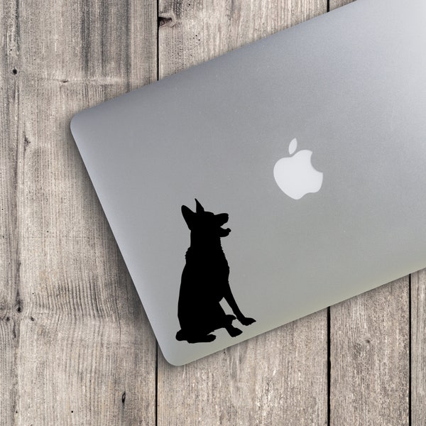 Vinyl Decal - German Shepherd Dog Breed v3 Silhouette Custom Vinyl Decal Sticker - Choose your Color - DIY Tumbler Decal - Car Decal - Dog