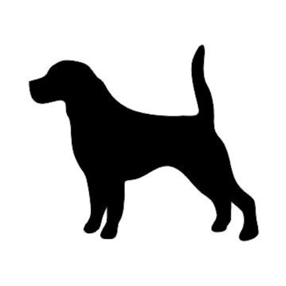 Beagle silhouette dog sticker