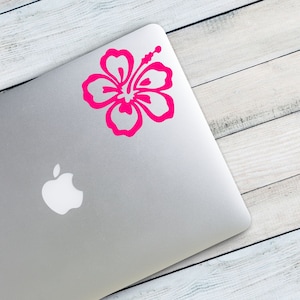 Flower v2 Custom Vinyl Decal Sticker - Choose your Color and Size - hibiscus flower - tropical flower decal - hawaiian vacation decal