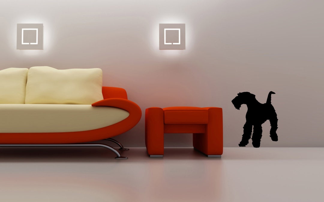 LIFESIZE Airedale Terrier Dog Silhouette Wall Decal Choose Your Size