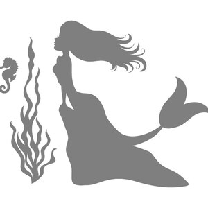 Mermaid v9 Custom  Vinyl Decal Sticker - Choose your Color and Size