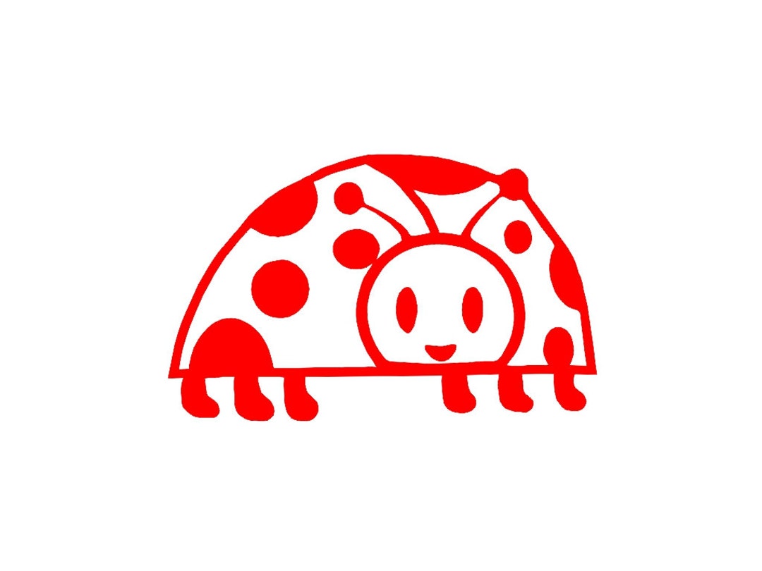 Cute Ladybug Custom Vinyl Decal Sticker - Choose Your Color and Size - Etsy