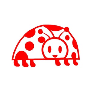 Cute Ladybug Custom  Vinyl Decal Sticker - Choose your Color and Size