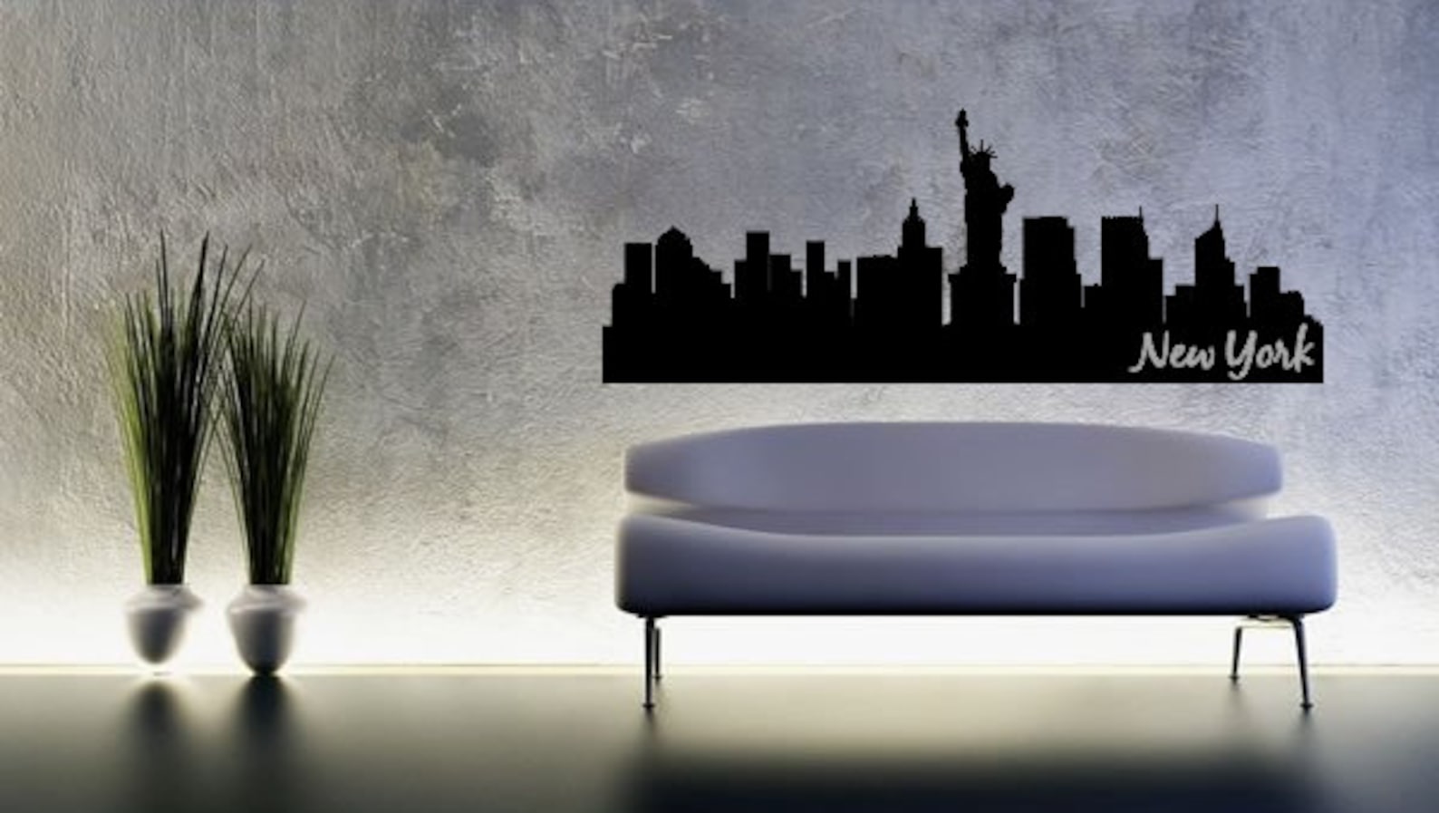 New York City Skyline Wall Decal - Choose Your Size - Nyc Skyline Art ...