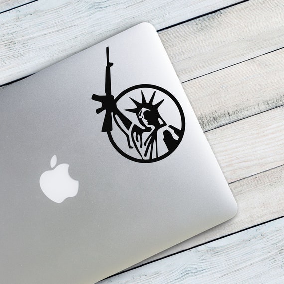 thumbnail image 2 of STATUE Of LIBERTY Holding Assault Rifle - Vinyl Decal Sticker Car Truck... 2 of 13
