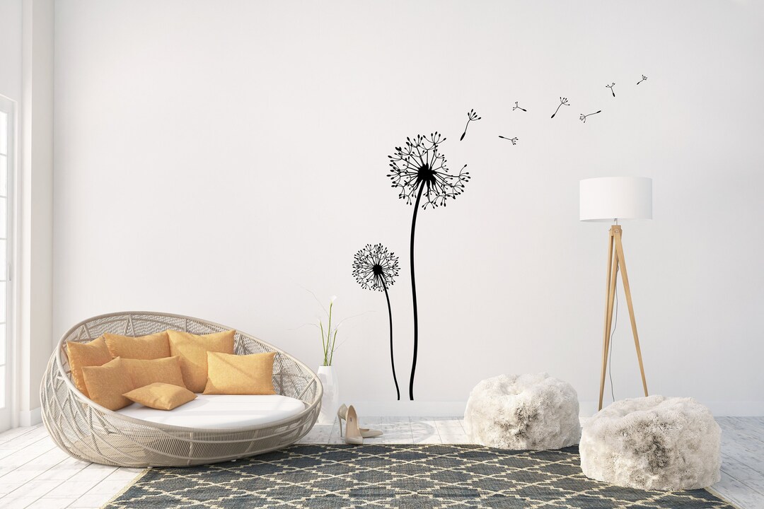 Dandelions Wall Decal Choose Your Size and Color Dandelion Wall Art