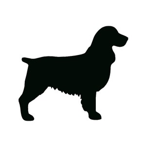 Vinyl Decal - Springer Spaniel Dog Breed Silhouette Custom  Vinyl Decal Sticker - Choose your Color and Size