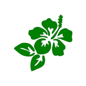 Hibiscus Flower v2 Custom  Vinyl Decal Sticker - Choose your Color and Size