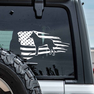 Belgian Malinois Flag Vinyl Decal Sticker - Choose your Color & Size - belgian shepherd decal - belgian malinois lover