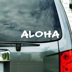 Aloha Custom Vinyl Decal Sticker - Choose your Color and Size - aloha beaches - hawaii decal - summer decal - tropical decal - aloha decal