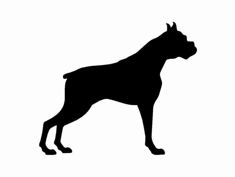 LIFESIZE Boxer Dog Silhouette Wall Decal Choose Your Size & Etsy