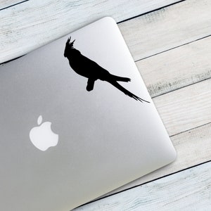 Vinyl Decal - Cockatiel Silhouette Custom  Vinyl Decal Sticker - Choose your Color and Size