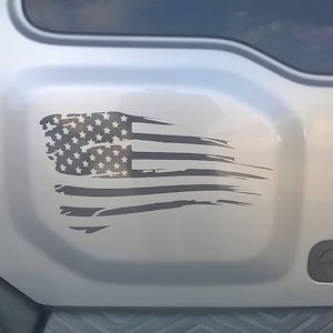American Flag Custom  Vinyl Decal Sticker - Choose your Color & Size - Offroad Vehicle, Truck Decal, 4x4 Vehicle, Offroading, Muddin